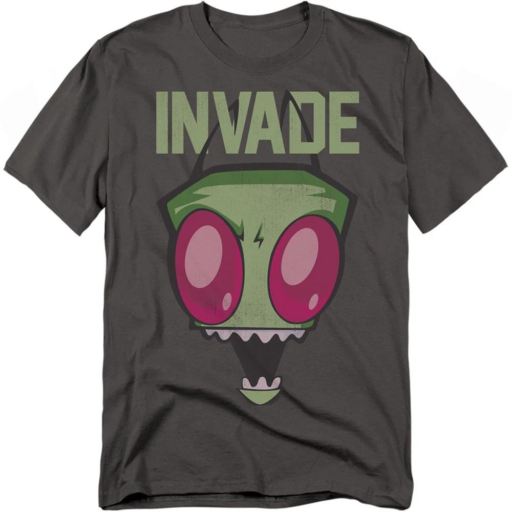 Invader Zim - Invade - Unisex Short Sleeve Children s T-shirt - Gray 160