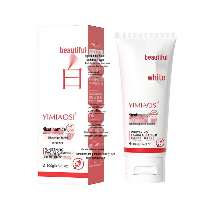 YIMIAOSI Niacinamide Whitening Facial Cleanser 100g - Brightens & Removes Spots, Japanese Bestseller