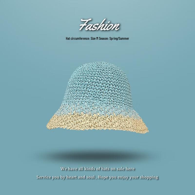 Chapeau de Soleil de Plage Pliable en Paille pour Femme