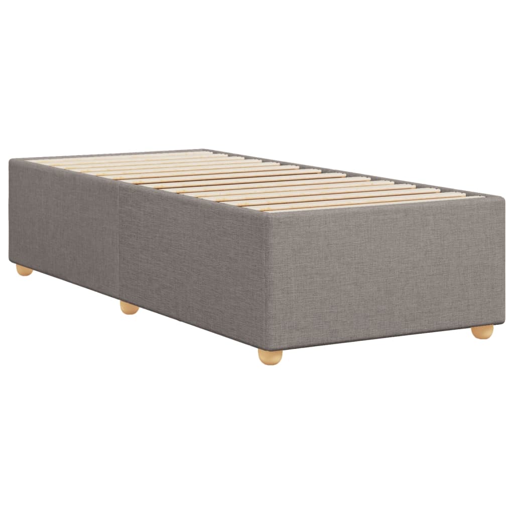 Bed Frame without Mattress Taupe 90 x 200 cm Fabric