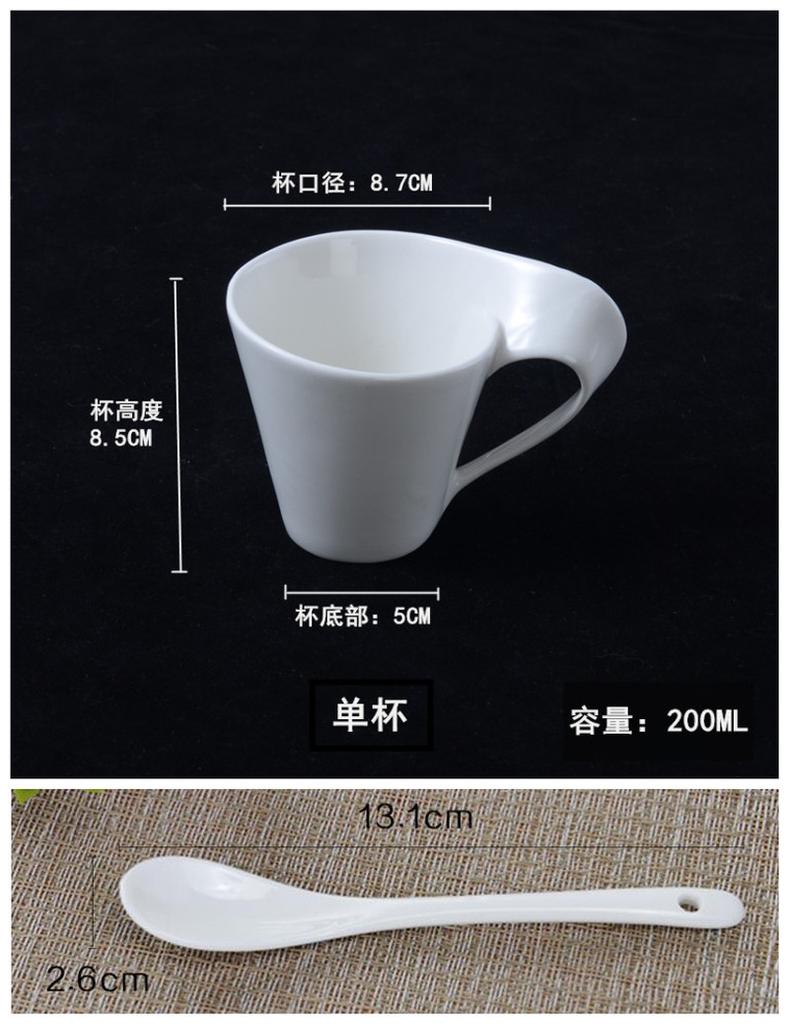 Tazza da caffè in porcellana bianca europea Tazza da caffè in ceramica Tazza da caffè espresso Tazza da colazione Tazza da dessert Tazza da tè Coppia Regalo Accessori per la casa