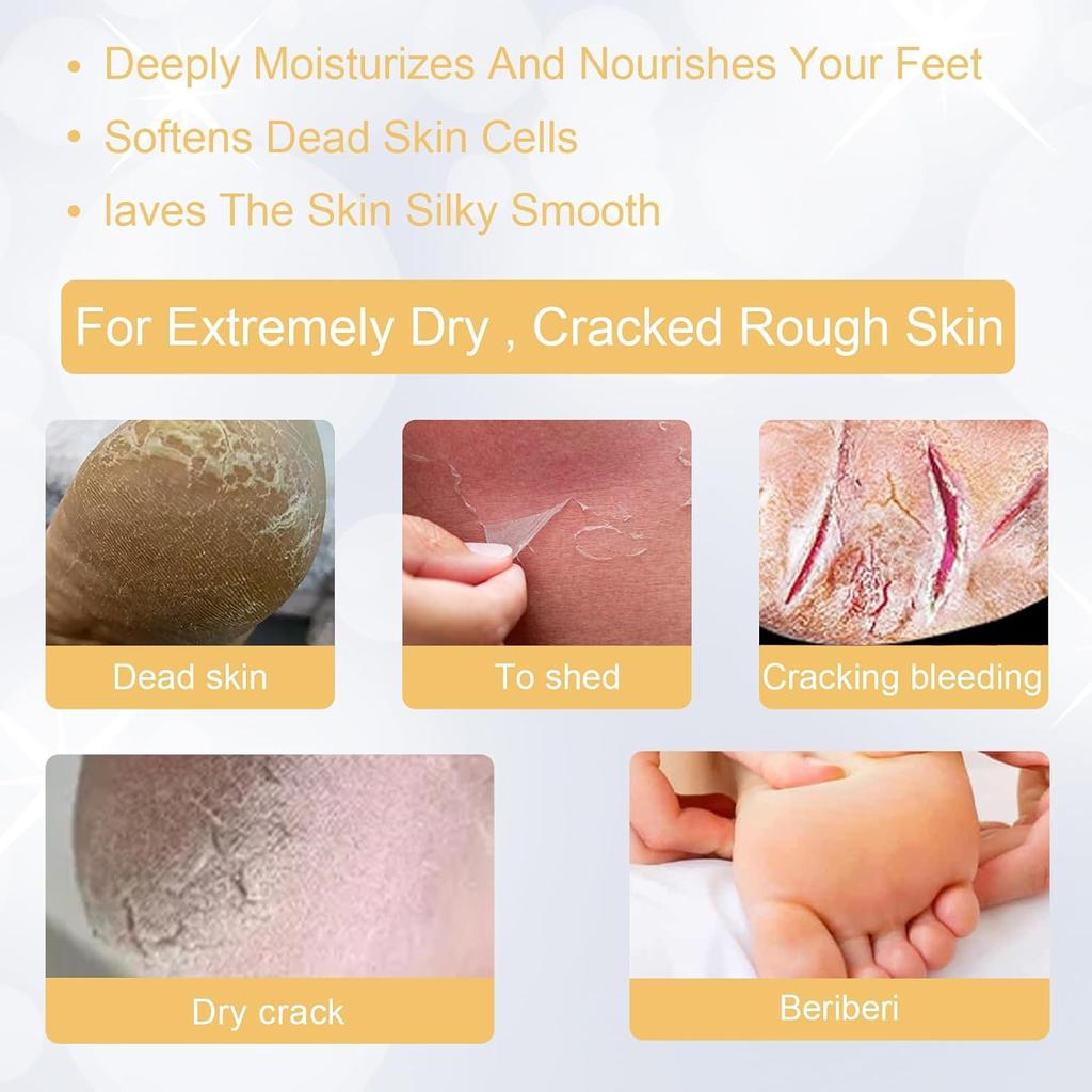 Foot Peeling Spray for Dry Cracked Feet,Instant Exfoliating Foot Spray with Orange Oil,Gentle Foot Peel Mask for Dead Skin Removal Nourishing
