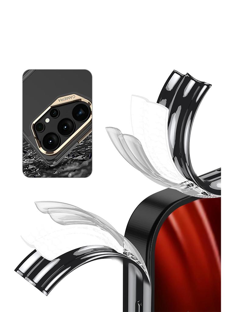 Samsung S26 Ultra Transparent Air Cushion Phone Case with Pen Slot - Ultra-thin, Solid Color, Anti-fall Protective Cover