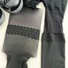 Women Faux Thigh High Socks Pantyhose Japanese Jacquard Patchwork Sheer Thin Stockings Mock Suspender Tights Hosiery