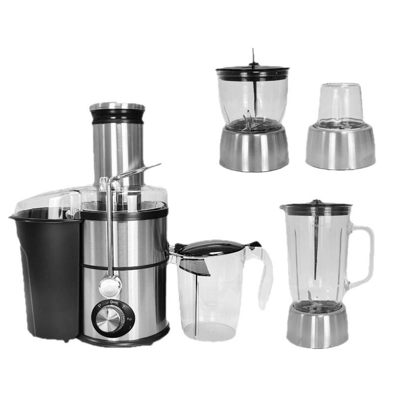 Commercial Multi-Functional 4-in-1 Juicer & Blender with Large Caliber Stainless Steel Design