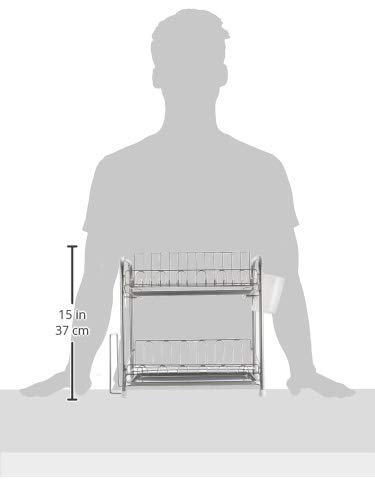 Pearl Metal Resin Dish Drainer, 2-Tier, Simple Wear HW-7301