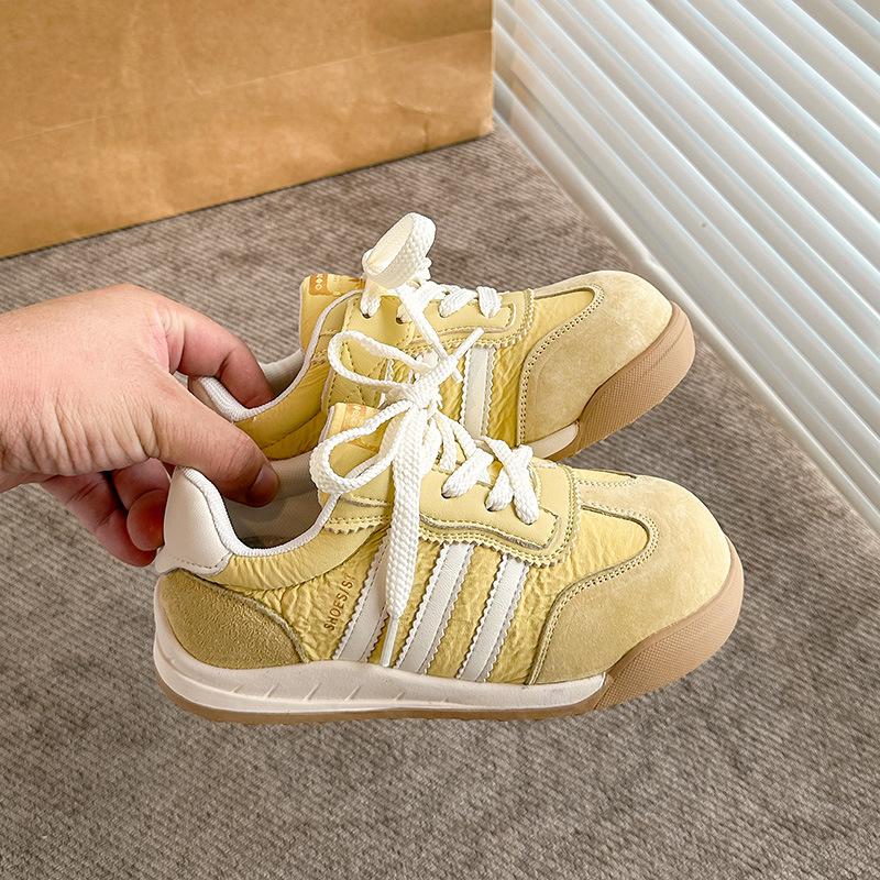 Children's casual shoes board shoes 2025 autumn new girls' little white shoes soft-soled Forrest Gump shoes breathable boys' sports shoes