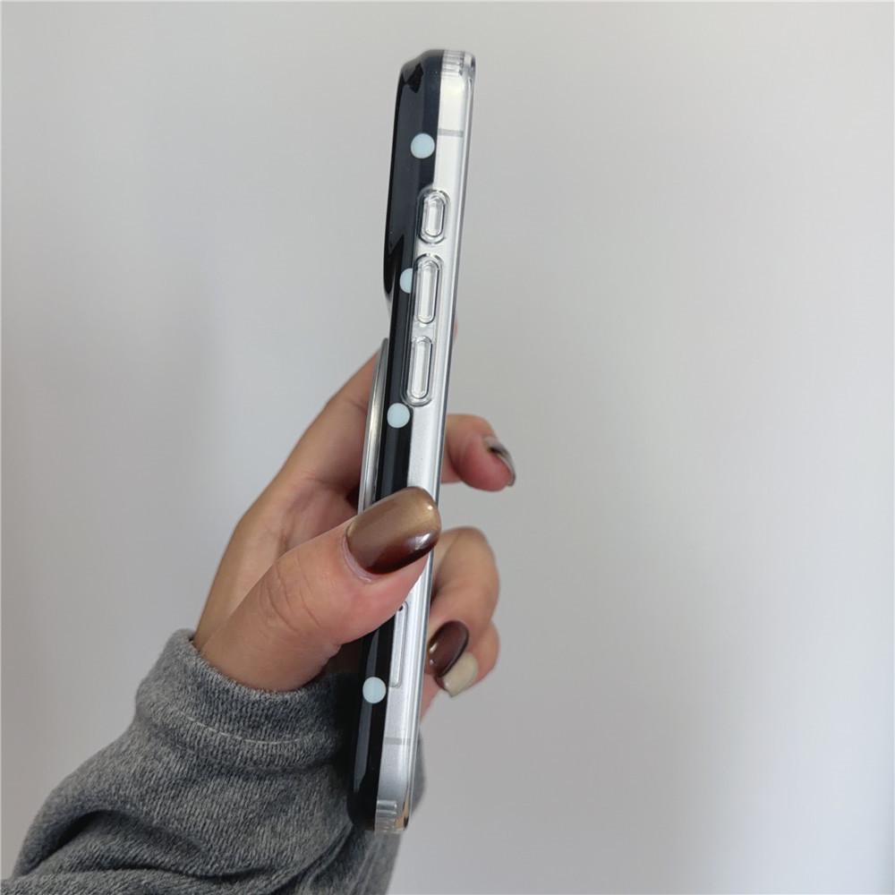 Polka Dot Rotating Stand Phone Case for iPhone 17Pro/16Promax/15/14