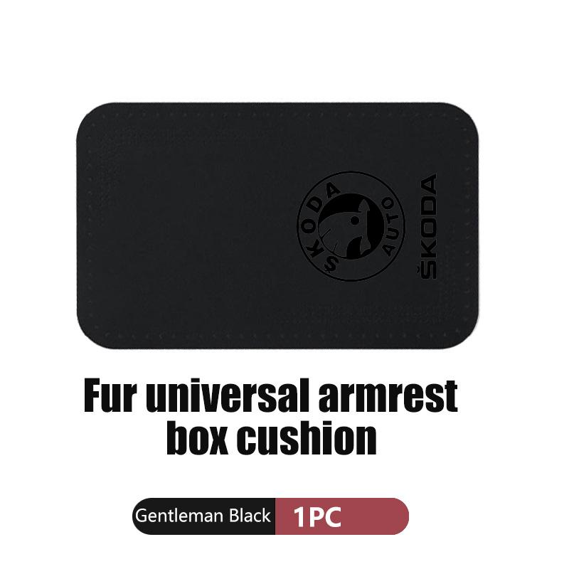 Car Armrest Box Pad Suede Auto Armrest Mat Car Accessories For Skoda Octavia Superb RAPID FABIA KAMIQ KAROQ KODIAQ YETI knfg14