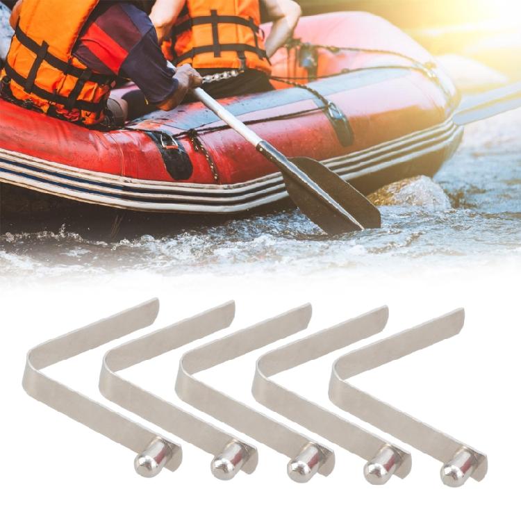 5 Pezzi Clip a Molla a Scatto per Remi da Kayak Lamiera a Molla di Posizionamento a V Clip per Pali della Tenda Tubo di Bloccaggio Pin Facile da Usare