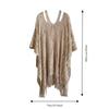 Casual Sun Protection Bohemian Shawl Plus Size Beach Wear Crochet Top Women Tassels Loose Knit Hollow Out Top Vacation