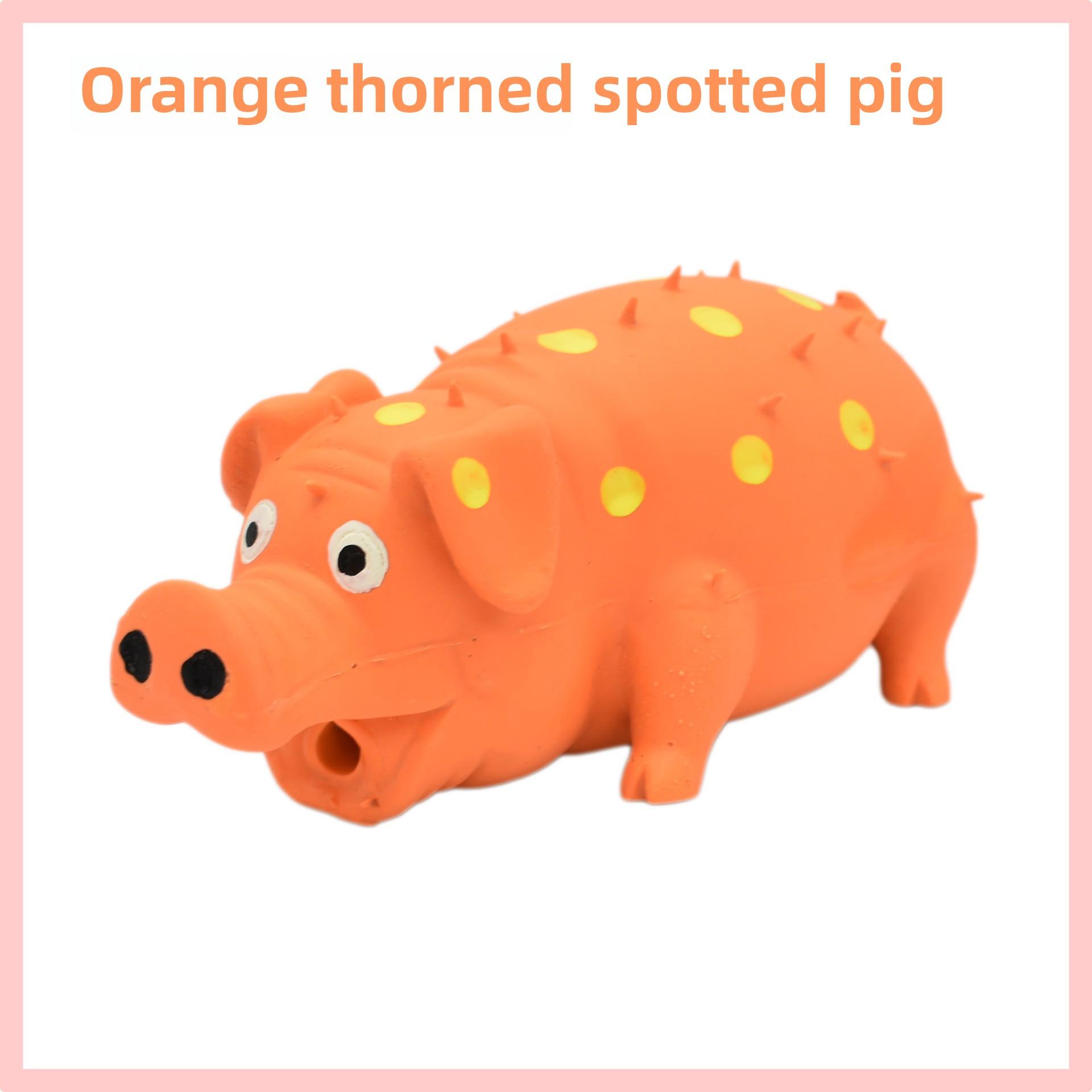 

1 шт. Свинка Пищалка для Собак Інтерактивна Гумова Жувальна Іграшка для Собак Міцна Латексна Плямиста Пищача Свинка Іграшки, що Хрюкають, для Малих Середніх Великих Собак