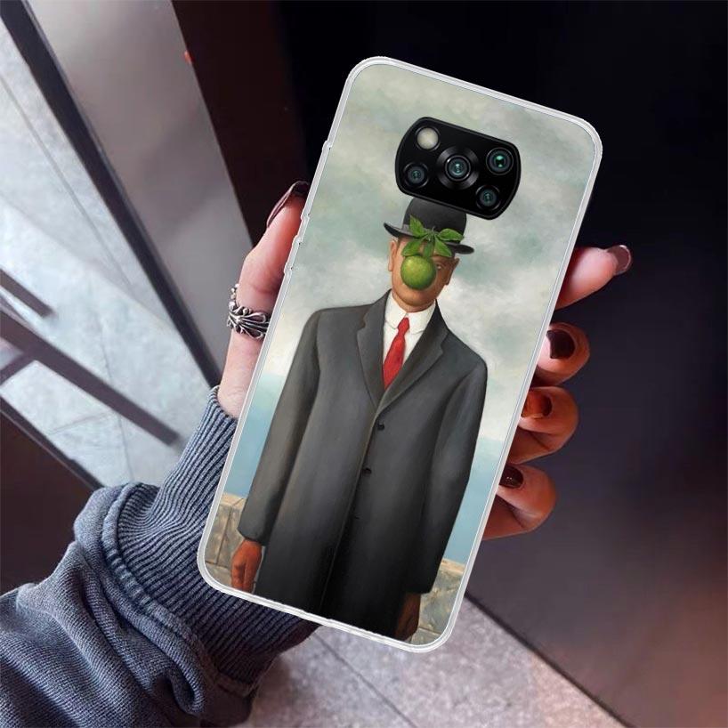 Rene Magritte Art Phone Case For Xiaomi Poco X7 X6 X5 Pro F7 Ultra Redmi 15C 15 13 13C 12 12C 10 10A 10C 9 9A 9C 9T Shell Poco X
