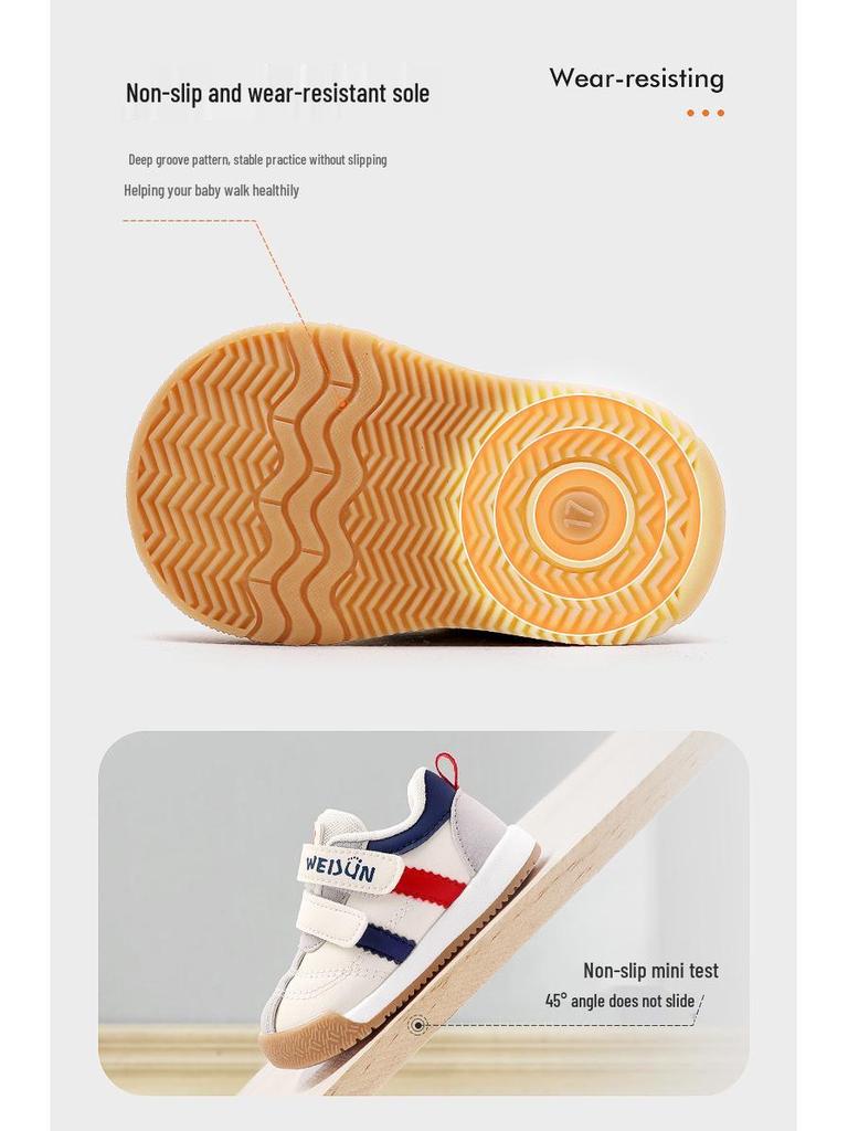 Wei Jun Yi Baby and Toddler Soft Sole Shoes for Boys and Girls, Spring/Autumn Style, 1-3 Years