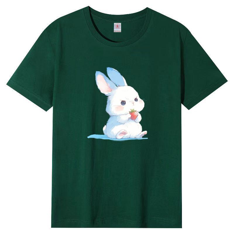 Summer New Short-sleeved T-shirt Female Cotton Loose Korean Ins Women's Cartoon Printing Half-sleeved Blouse