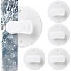 4 Pack Shower Curtain Clips Shower Windproof Showers Curta Weights Self Adhesive Showers Curta Clips for Home Ide Splash Water Wall (White)