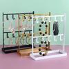 2 Tier Metal Jewelry Display Stand Earring Necklace Holder Organizer Rack Multipurpose Jewelry Storage for Dresser Vanity Table