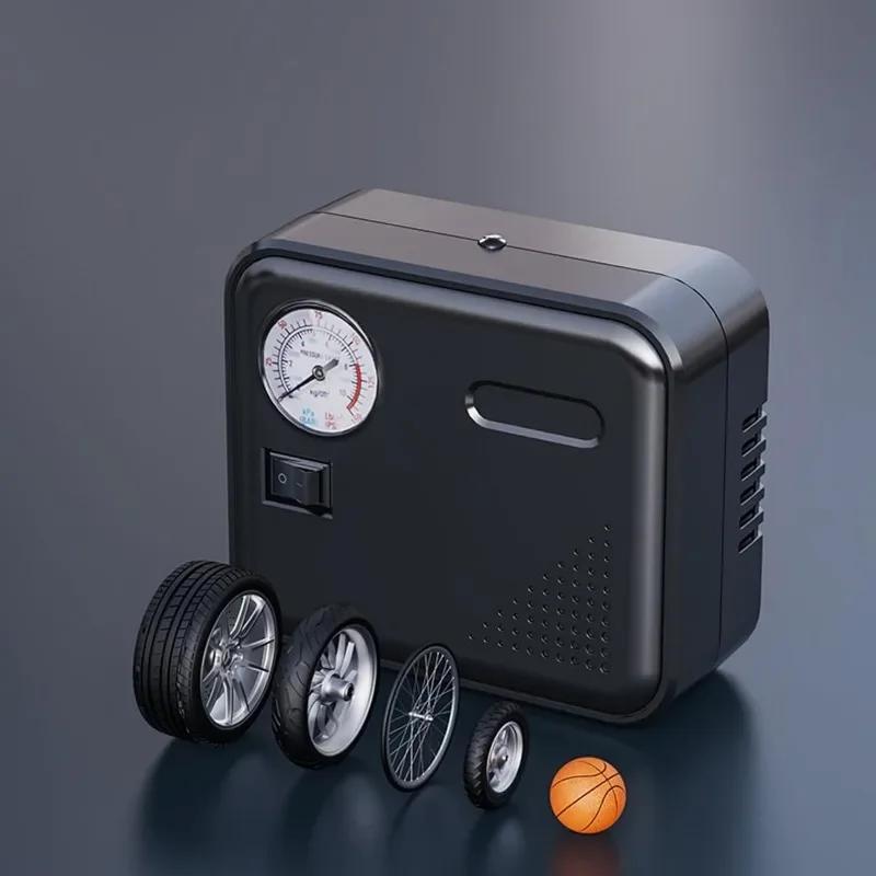 Car Tire Inflator DC 12V Car Air Compressor Auto Air Pump Pointer Type Tire Pressure Display Electric Tire Pumps with Light