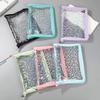 A7 Glitter Laser Star Zipper Binder Photo Card Collection Book Postcard Organizer Diary Notebook School Stationery