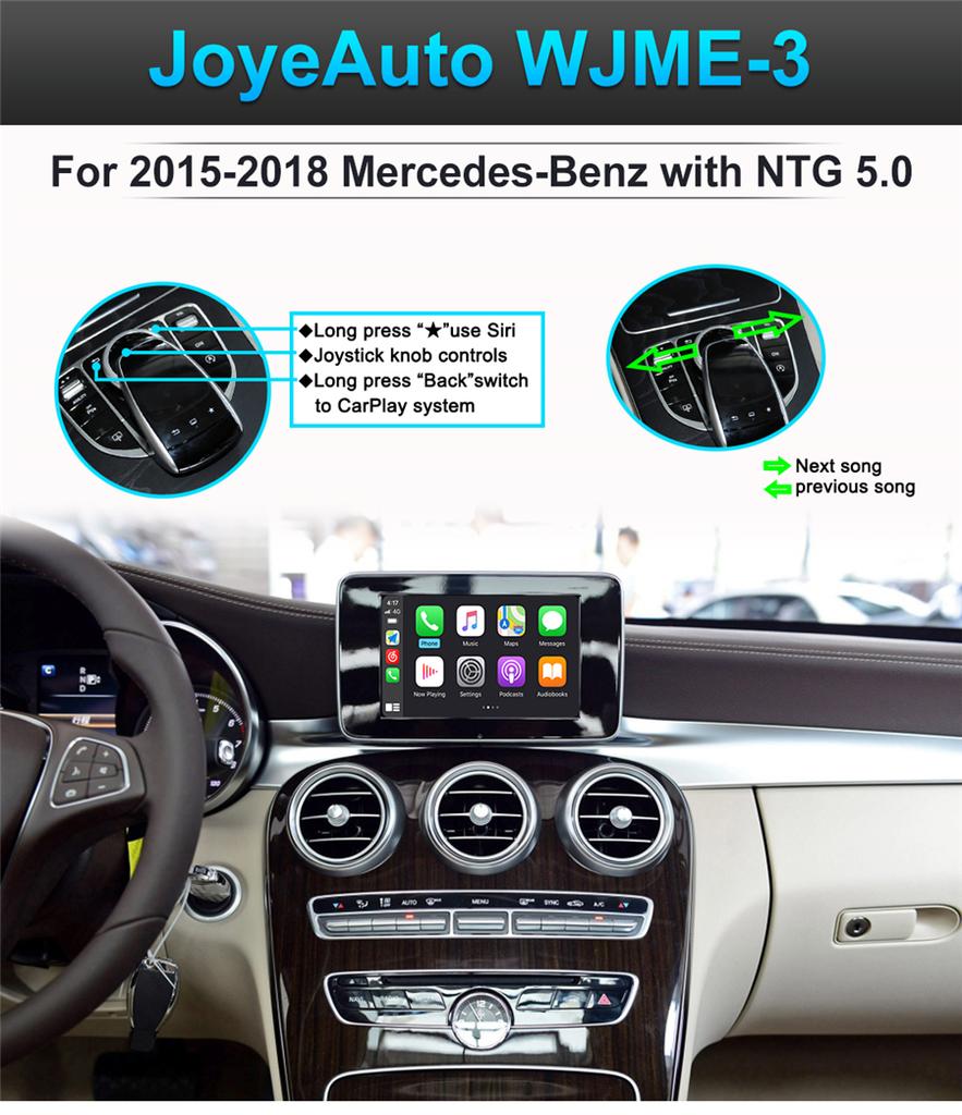 Wireless Apple Carplay Android Auto Module For 2015-2018 Mercedes Benz w/NTG 5.0