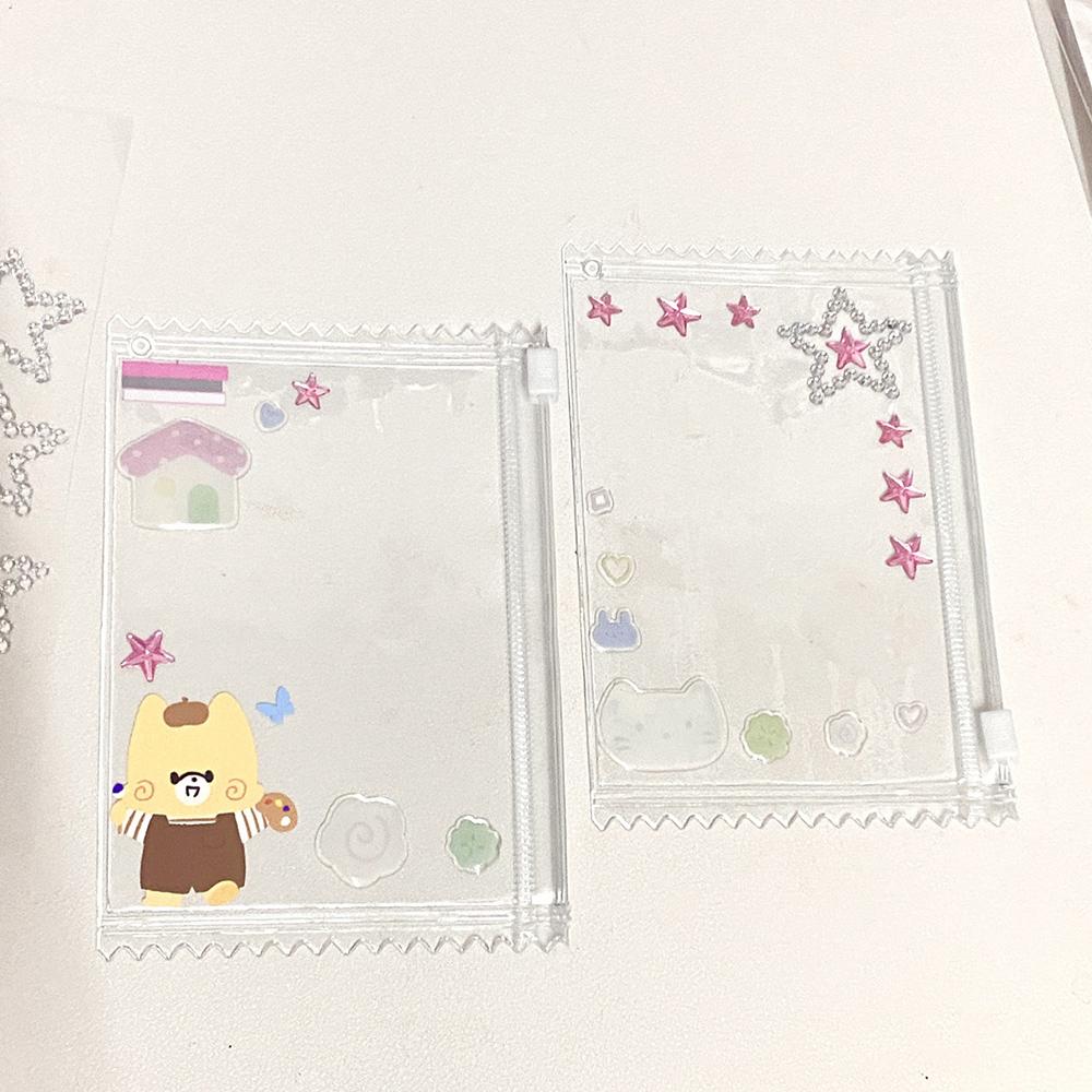 INS Transparent Candy Bag Badge Holder Korean Photocard Holder Display Bag Pendant Idol Photo Card Protective Cover Card Holder