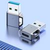USB3.1 To Type C Adapter Aluminum Alloy Shell USB Male To Type C Female Converter 10Gbps Data Transfer & Fast Charging
