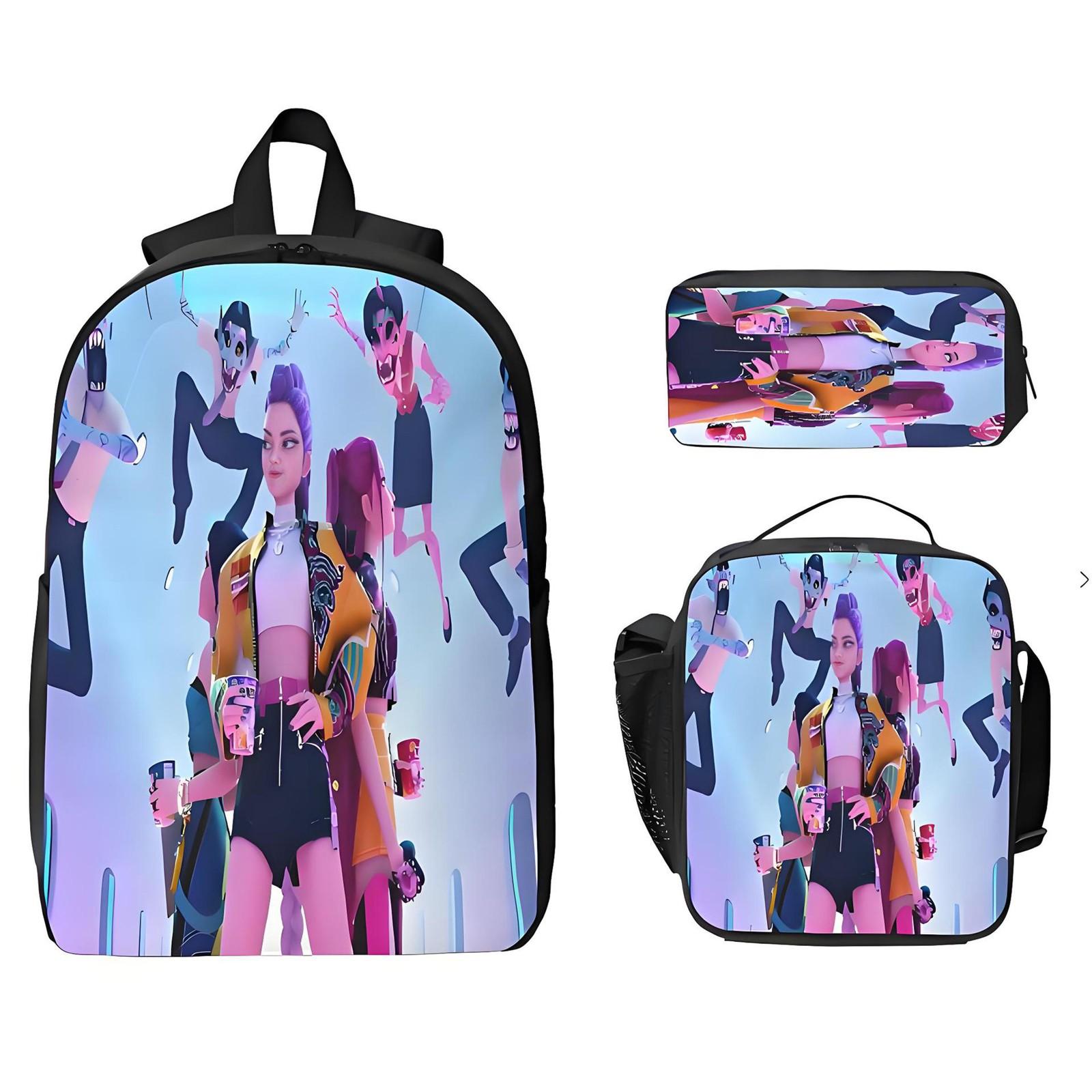 

Повседневная сумка через плечо с рисунком из мультфильма для учеников младших классов средней школы, рюкзаки большой вместимости One Size