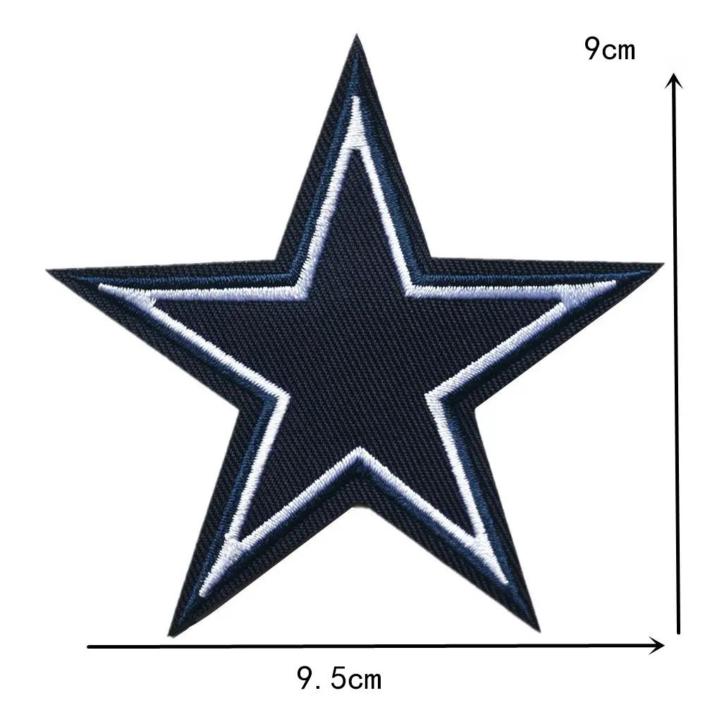 10Pcs Black Pentagram Embroidered Patches Applique Clothing Patch Decoration