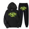 Set Felpa Streetwear Uomo Donna Outfit Casual Felpa con Grafica Stampata Syna Tuta