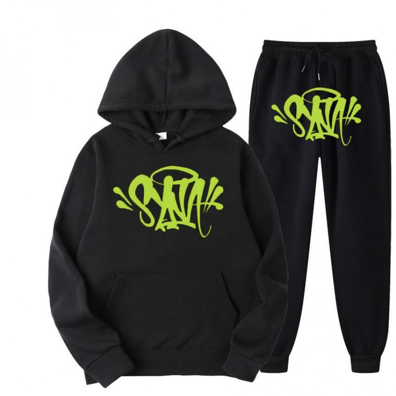 Set Felpa Streetwear Uomo Donna Outfit Casual Felpa con Grafica Stampata Syna Tuta