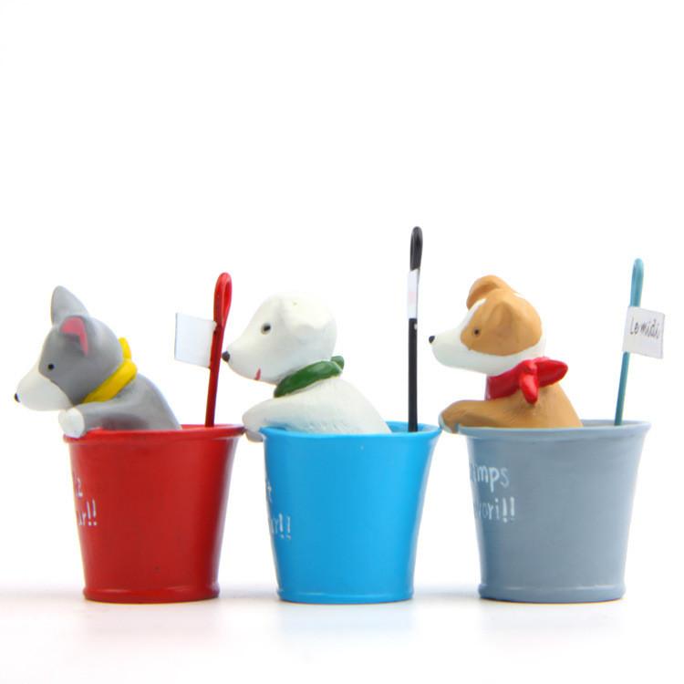 Letter Dog Resin Plant Pot Figurine Decor For Indoor Gardening And Giving Gift
