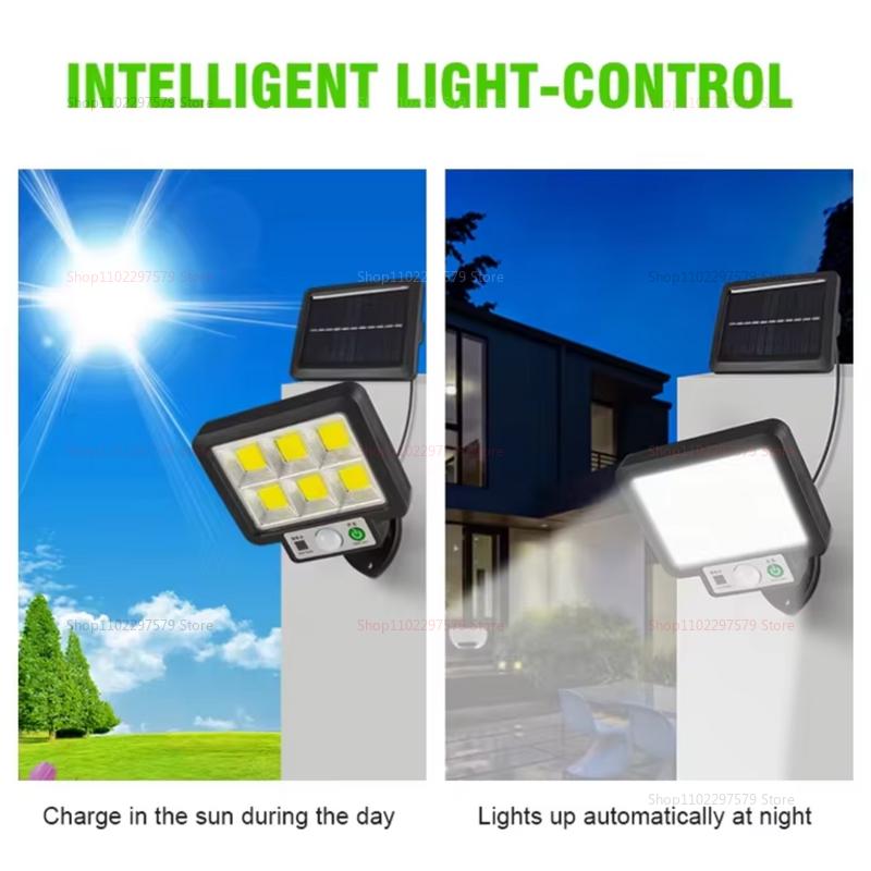 Multifunctional Solar Lamp Outdoor Garden Decoration Solar LED Light Waterproof Sunlight Powered Spotlight with Motion Sensor