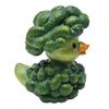 Broccoli Duck Ornament, Resin Veggie Ducks Figurine, Cute Vegetable Duck Decoration for Office Desk Bedroom Living Room Balcony Car Accessories Unique