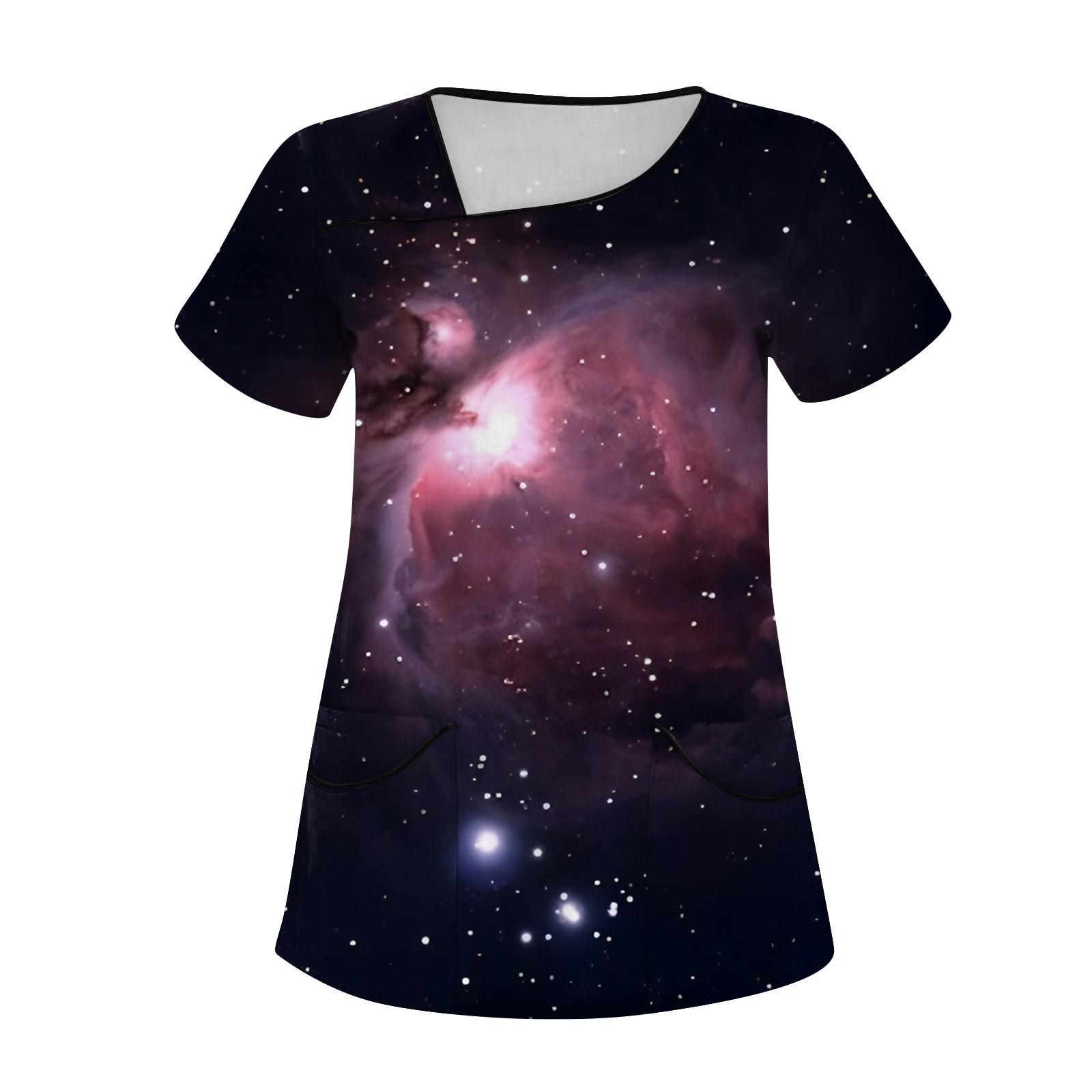 

Женская мода с принтом, короткий рукав, рабочая одежда с карманами, верхняя одежда XL винный