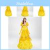 Elegant Yellow Princess Dress For Halloween Costume Featuring Belle Fairy Tale Design