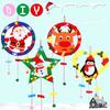 DIY Christmas Wind Chime Craft Kits Plaything Ideal for Kids Handmade Wreath Children Playthings Cartoon Windbell Hangings Stickers Gift