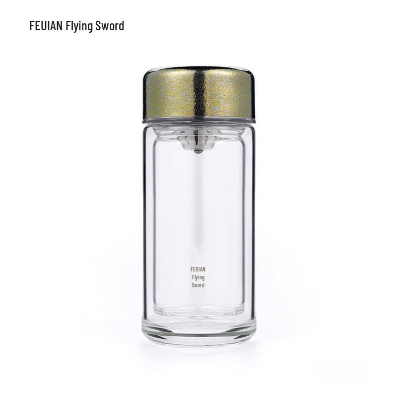 Feijian Double-Layer Heat-Resistant Borosilicate Glass Tea Cup