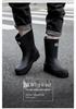 Men's Waterproof Non-slip Ankle Rain Boots with Cotton-padding, Solid Color for Kitchen & Car Wash Use