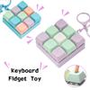 Keychain Keyboard Button Stress Relief Fidget Toy Keyboard 9 Keys Stress-relieving Toys For Adults Finger Gadget Decompression