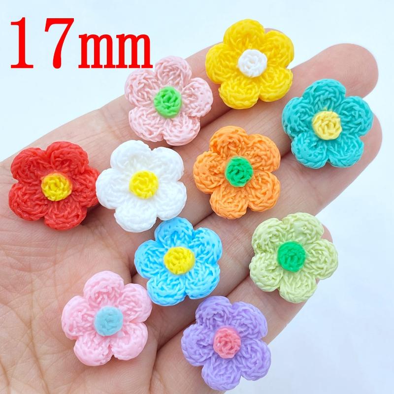 10Pcs New Cute Mini Flowers Flat Back Resin Cabochons Scrapbooking DIY Jewelry Craft Decoration Accessorie