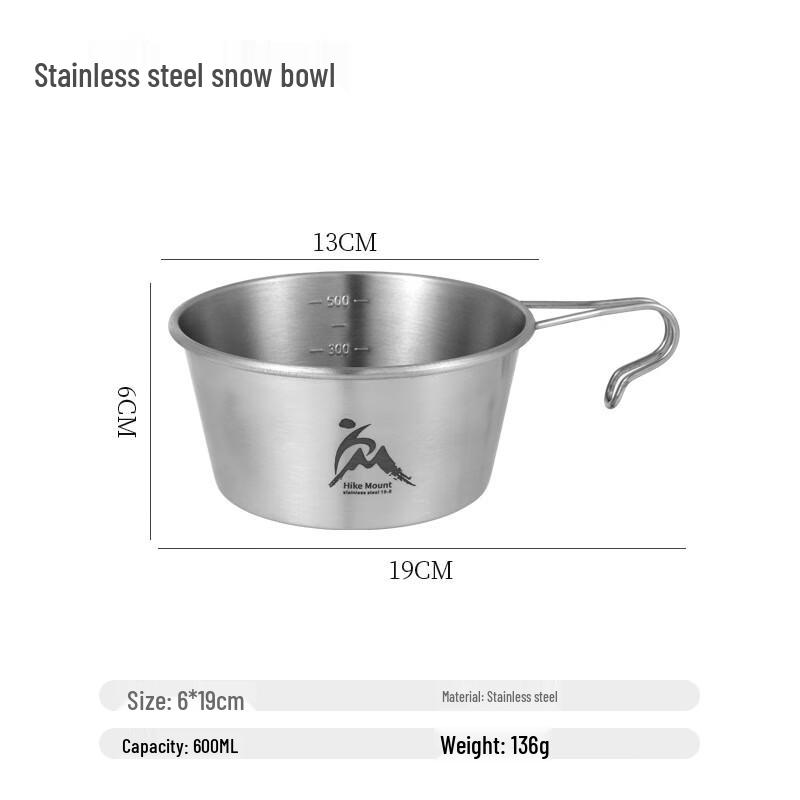 OEING Stainless Steel Stackable Camping Sierra Bowl