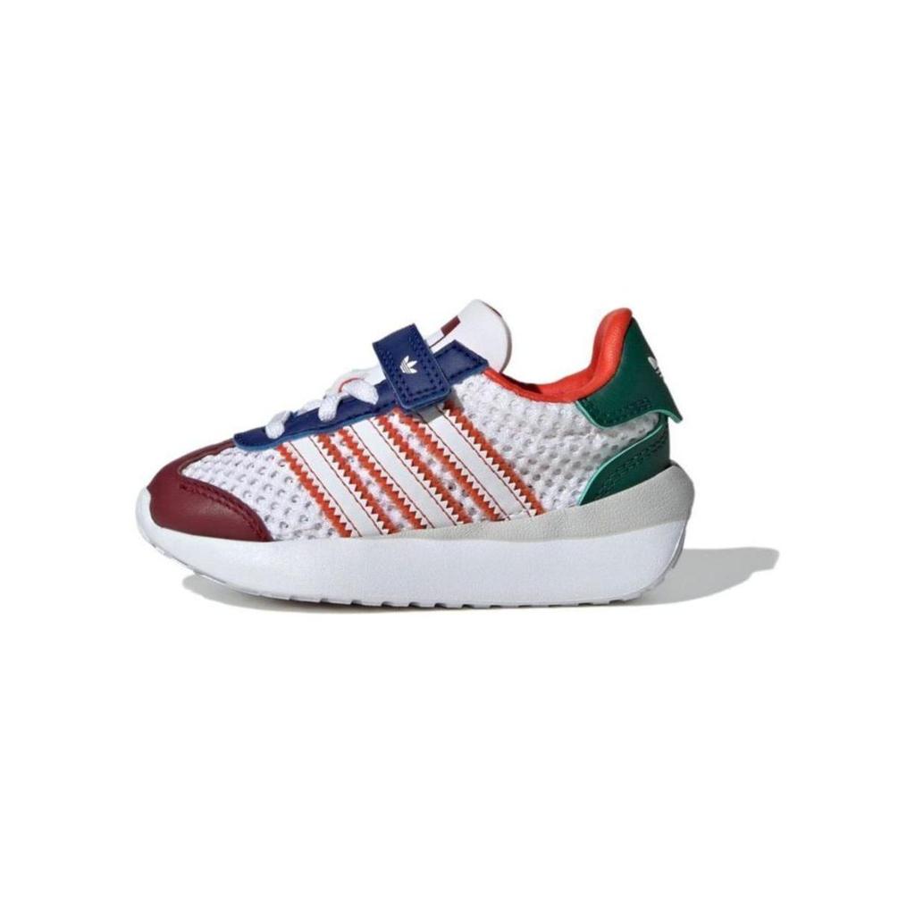 Adidas Originals Country Xlg Comfortable Versatile Durable Low-Top Walking Shoes Baby Shoes White Red Blue JH6367