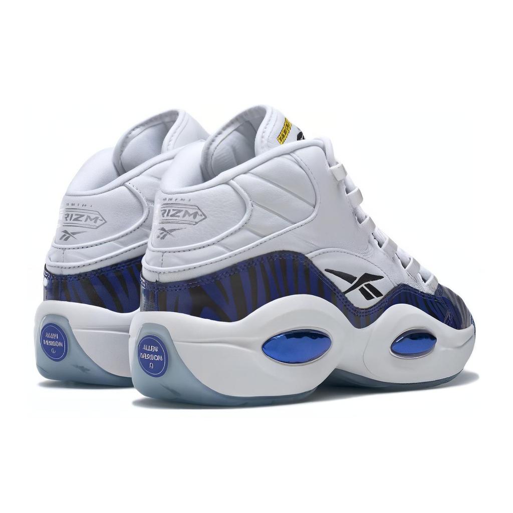 Panini x Reebok Question Mid Tiger Prizm Unisex Spor Ayakkabı Beyaz Ayakkabı-Beyaz Klasik-Kobalt HQ1097