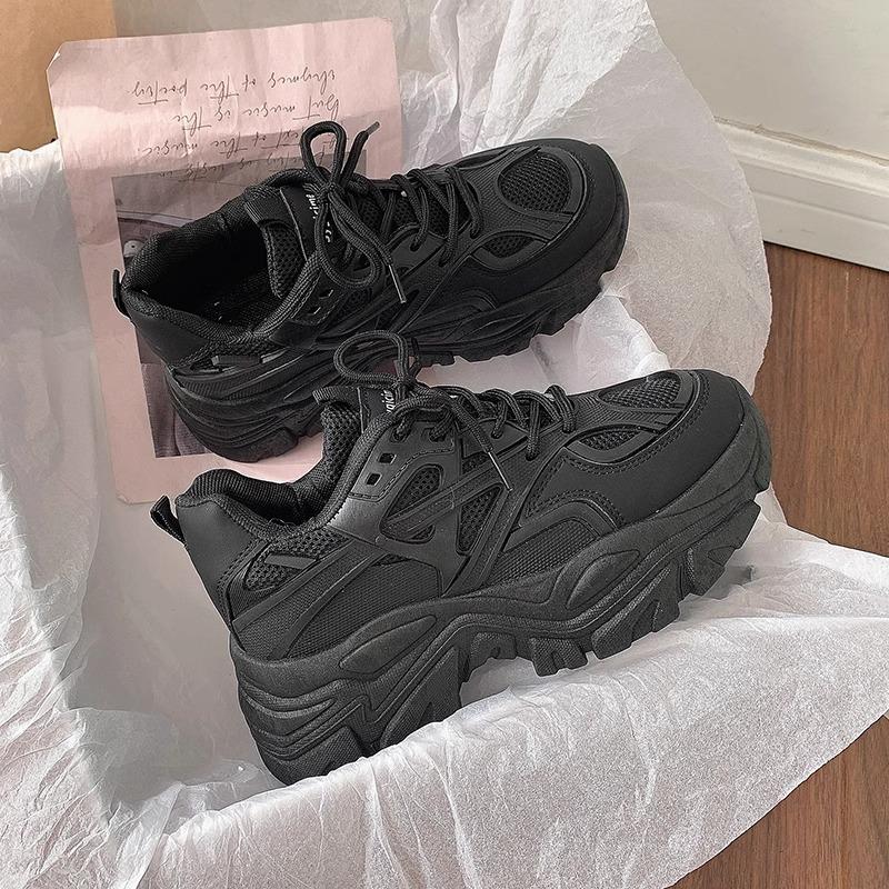 European Popular Dad Shoes Women 2025 New Spring and Autumn Thick-soled Versatile Ins Trendy Shoes Breathable Casual Sports Shoes