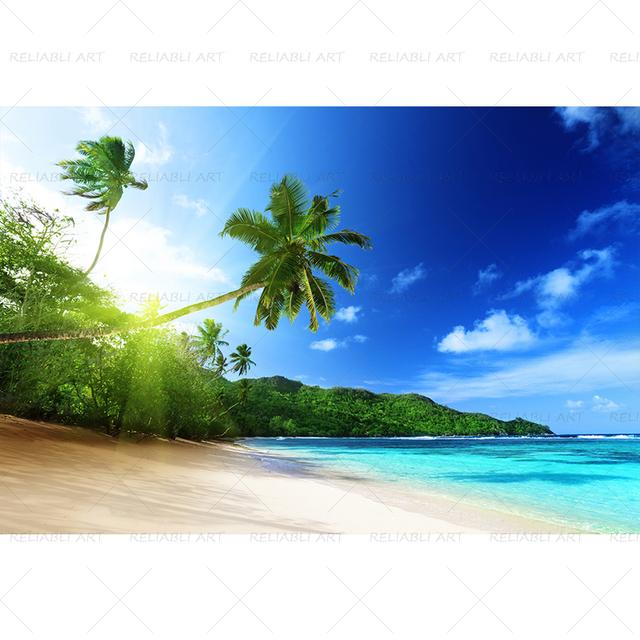 Seaside Beach Palm Tree Coconut Tree Poster Landscape Pictures for Living Room Canvas Painting Prints Modern Home Decor Wall Art