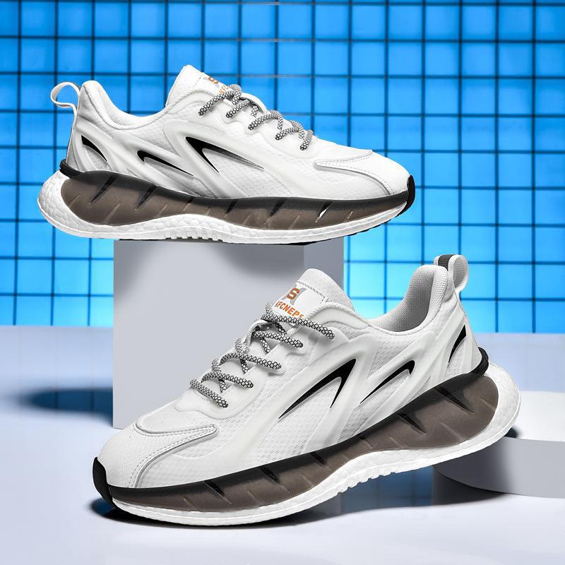 

Летние кроссовки износостойкие мужские туфли мужская и женская спортивная обувь дышащая женская обувь повседневная увеличивающая рост дорожная обувь мода 39 белый