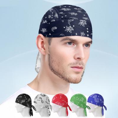 Förknutna Bandanas Huvudduk för Män Kvinnor UV Solskydd Is-Silke Skull Cap Huvudbonad Kemo Turbanmössa för Utomhussporter Cykling