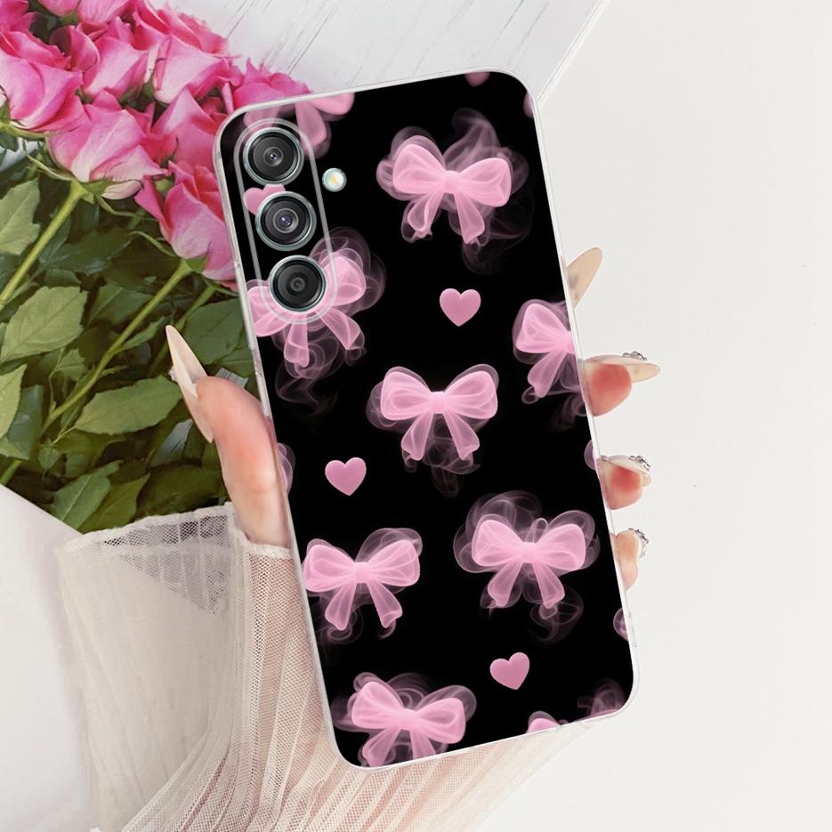 Etui do Samsung Galaxy M55 SM-M556B Nowe Kwiaty Motyl Malowane Pokrowiec Miękki Silikonowy Etui Do Samsung M55 M 15 Galaxy M15 Torby