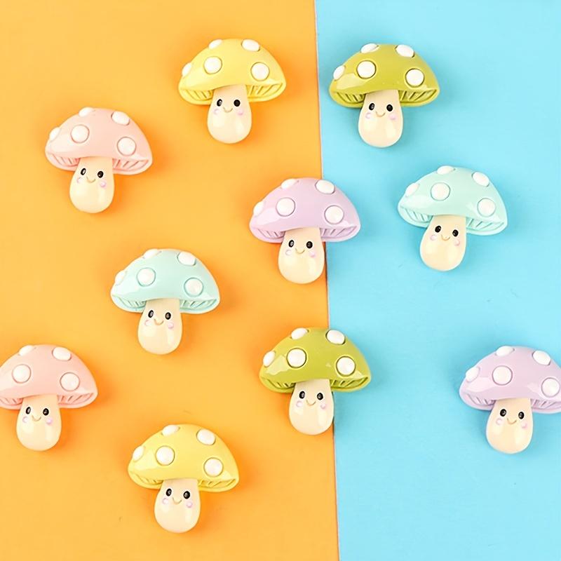 5pcs Resin Mushroom refrigerator magnets, Cute refrigerator magnets, for home kitchen refrigerators, cabinets and dishwashers