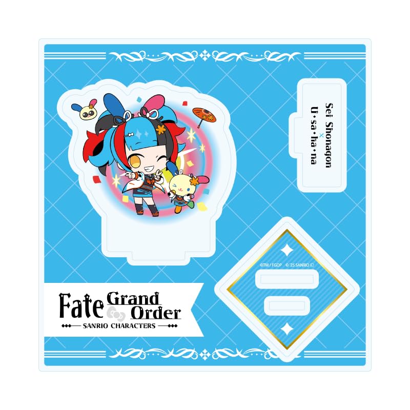 FateGrand Order x Персонажи Sanrio 28 Сэй Сёнагон x Усахана [Иллюстрация-коллаборация] Акриловая подставка-пластина